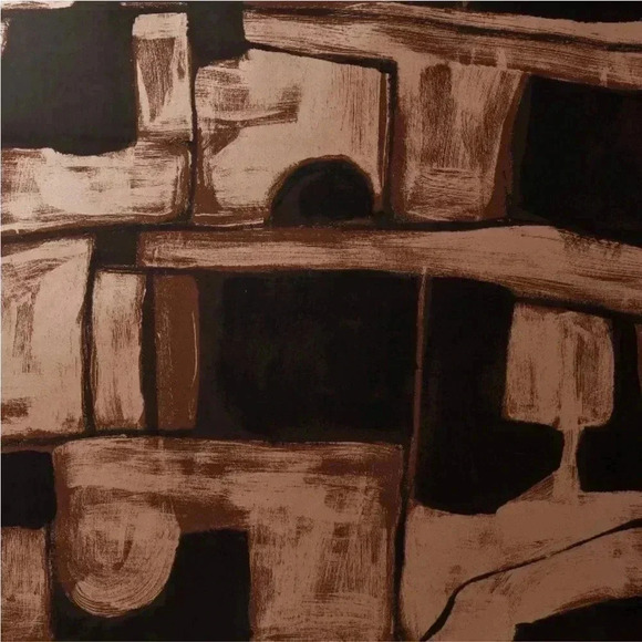 NWT Abstract Maze Wallpaper Aged Gold and Black - Threshold - Picture 3 of 5